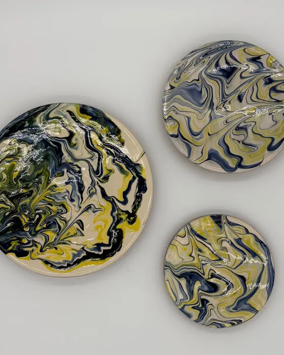 Lot de 3 assiettes design — Décor 4